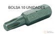Bolsa 10 puntas 1/4" torx, t20