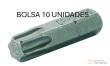 Bolsa 10 puntas 1/4" torx, t45