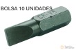 Bolsa 10 puntas 1/4" plana, 4,5 mm