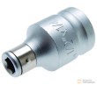 Vaso adaptador 1/2" reten bola para puntas 1/4"