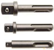 Blister 3 adaptadores "sds" con cuadradillos 1/4" + 3/8" + 1/2"