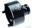 Vaso 1/2" almenado exterior de impacto para rotula de suspensión, 63 x 6.3 mm.