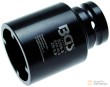 Vaso 1/2" de impacto con 4 almenas int. ø 63 mm. para rotula de suspensión, km4 - 34,5 mm