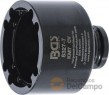 Vaso corto 1/2" con almena interior para tuercas ranuradas de bloqueo de ejes, manguetas de fijación o desmontaje de vehiculos industriales, km7