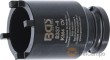 Vaso corto 1/2" con almena externa para tuercas ranuradas de bloqueo de ejes, manguetas de fijación o desmontaje de vehiculos industriales, km6