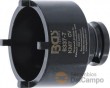 Vaso corto 1/2" con almena externa para tuercas ranuradas de bloqueo de ejes, manguetas de fijación o desmontaje de vehiculos industriales, km7