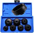 Estuche 7 vasos perfil bajo 3/8" impacto para extracción filtros aceite (ø 24, 27, 29, 30, 32, 36, 38 mm.)