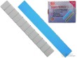Estuche 50 tiras de contrapesas adhesivas de acero, 12 x 5 grs.