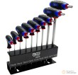 Expositor de 9 llaves acodadas torx con empuñadura en t (t10 - t50)