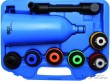 Estuche de embudo de plastico antiderrame para aceite 2 l.+ conector + 6 adaptadores, para vehiculos con deflector interno