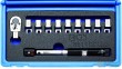 Estuche de llave dinamométrica de radios (3 - 19 nm.) + cabeza de carraca 1/4" + 9 cabezas intercambiables