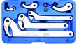 Estuche llaves de medio punto (gancho) intercambiables, 8 pcs ( ø 35 - 60 / 60 - 90 / 90 - 120 mm)