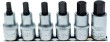 Regleta 6 vasos cortos 1/2" punta allen (h6-h7-h8-h10-h12-h14 mm)