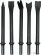 Blister de 5 cinceles redondos largos 10 mm. para GTi103515, acero mn65