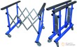 Mesa / soporte multiuso con ruedas extensible parabrisas y carroceria (ancho 220 - 1350 mm / alto 840 - 1250 mm) hasta 100 kgs.