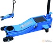 Gato hidraulico de taller extraplano con pedal, 2 tn. ( 70 - 500 mm.) con ruedas de p.u. negro