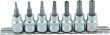 Regleta 7 vasos cortos 3/8" punta torx inviolable (t15h-t20h-t25h-t30h-t40h-t45h-t50h)