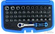 Estuche carraca 1/4" cabeza pasante + 43 pcs (vasos cortos 1/4" pasantes 6 - 14 mm. +puntas xzn m4-m12 / ribe m5 - m13 / torx t15 - t45 / torx-h t15h -t45h / allen h4 - h10)