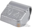Bolsa 100 contrapesas de zinc para llanta de acero de rueda de automovil, 10 gr.