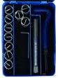 Estuche 12 pcs. reparacion de roscas insertadas, (ø m16 x 1,50 mm)
