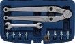 Estuche llave de compas ajustable + 8 pernos intercambiables ( 2,5 - 4 / 3 - 5 / 6 - 8 / 7 - 9 mm.) + llave fija 10 x 11 mm.