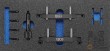 Bandeja 1/3 de polifoam con 9 utiles calado de distribución de motor gasolina 3.0 multijet( exf/vm44d) & diesel 3.0 v6 crd (exf/vm23d) de jeep grand cherokee (2011-2015)