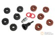 Blister de adaptador con vastago 1/4" para portabrocas + 12 discos abrasivos para limpieza de cubos de rueda y discos de freno universal