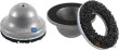 Cepillo tipo campana de acero/aluminio para limpieza de eje de rueda, intercambiable, ø 80 mm interior