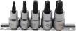 Regleta de 5 vasos cortos 3/8" con punta perfil 4 lados (mts-mortorq) din 3120 / iso 1174 (#0- #1- #2 -#3 - #4)