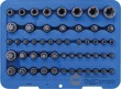 Estuche 52 vasos reforzados torx tipo e - vasos reforzados con punta torx / torx-h / torx-plus, 1/4" - 3/8" - 1/2"