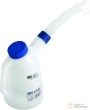 Jarra de plastico hdpe con boquilla flexible adecuada para liquido de frenos, de bateria y no acidos, 1 l.