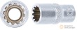 Vaso corto 1/4" multicara, 4 mm.