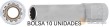 Bolsa 10 vasos largos 1/4" multicara, 7 mm.