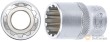 Vaso corto 1/2" multicara, 9 mm.