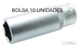 Bolsa 10 vasos largos 1/4" hex. "protorque", 9 mm