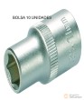 Bolsa 10 vasos cortos 3/8" hex. "protorque", 11 mm