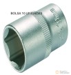 Bolsa 10 vasos cortos 3/8" hex. "protorque", 19 mm