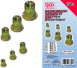 Estuche 150 tuercas remachables de acero galvanizado (ø m3x9 - ø m4x11 - ø m5x13 - ø m6x15 - ø m8x18 - ø m10x21 mm.)