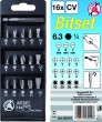 Blister 15 puntas, planas, philips, pozidriv y torx 1/4" + portapuntas 1/4"