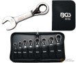 Estuche 8 minillaves combinadas con carraca 72 d. y trinquete reversible (8 - 19 mm)