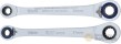 Llave estrella plana doble c/trinquete **4 x 1** (10 x 12 mm - 14 x 17 mm)