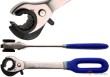 Llave de trinquete autocierre reforzada con mango recubierto, 11 mm. adecuado para tuberias