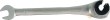 Llave combinada semiabierta con carraca 72 d. de trinquete, 9 mm
