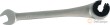 Llave combinada semiabierta con carraca 72 d. de trinquete, 11 mm