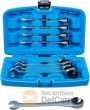Estuche de 9 llaves combinadas con carraca semiabierta 72 d.(8 - 17 mm.)