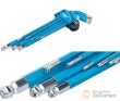 Blister 9 llaves acodadas allen/allen bola magnetizadas extralargas, sae (1/16"-5/64"-3/32"-1/8"-5/32"-3/16"-1/4"-5/16"-3/8")