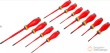 Blister 11 destornilladores vde de electricista, punta extrafina (planos 3,5 - 4,0 - 5,5 - 6,5 mm.) + cruz (ph1 - ph2) + pozidriv (pz1 - pz2) + torx (t15 - t20 - t25)