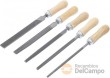 Blister 5 limas con mango de madera,, 150 mm.