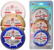 Blister 3 discos diamantados (continuo-segmentado y turbo), ø 115 x 20 mm., kraftmann