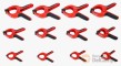 Blister 12 pinzas de sujeccion por apriete de nylon, (4 x 85 mm - 4 x 115 mm.- 4 x 160 mm.)